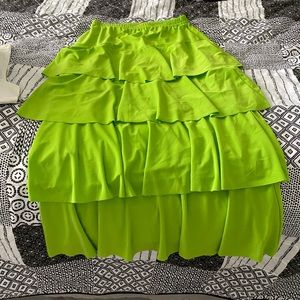 Lime green Small Ruffled June skirt